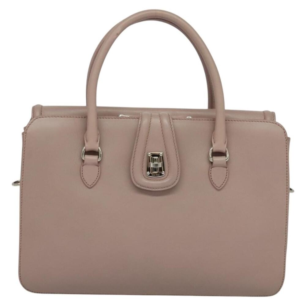 Miu Miu Leather Handbag Pink